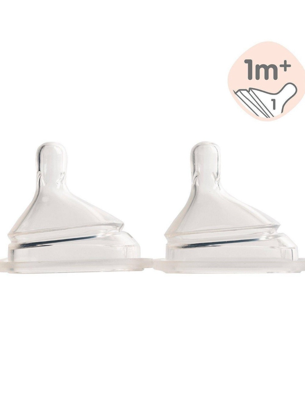 Hegen Anti-Colic Silicone Baby Bottle Nipples Level 1 Slow Flow- 2pk